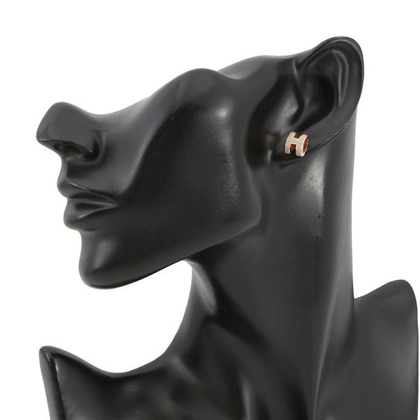 エルメス ピアス ポップアッシュ マロングラッセ/ピンクゴールド金具 Hモチーフ HERMES Pop H ポップH