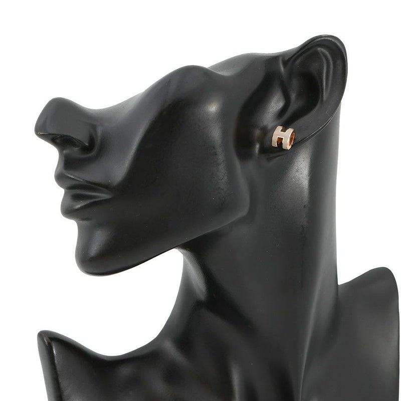 エルメス ピアス ポップアッシュ マロングラッセ/ピンクゴールド金具 Hモチーフ HERMES Pop H ポップH