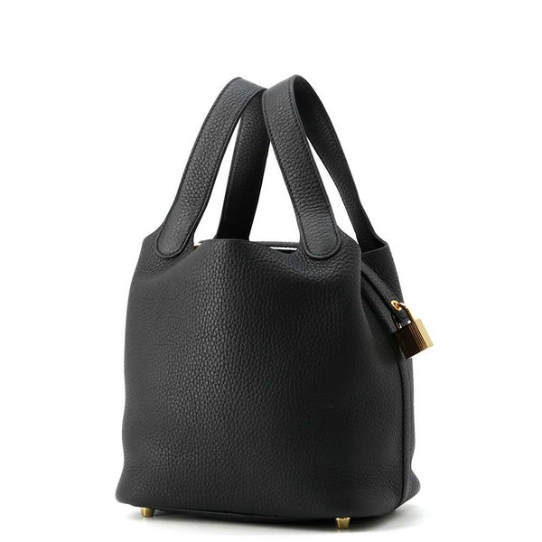 エルメス ハンドバッグ ピコタンロックPM ブラック/ゴールド金具 トリヨンクレマンス Z刻印 黒