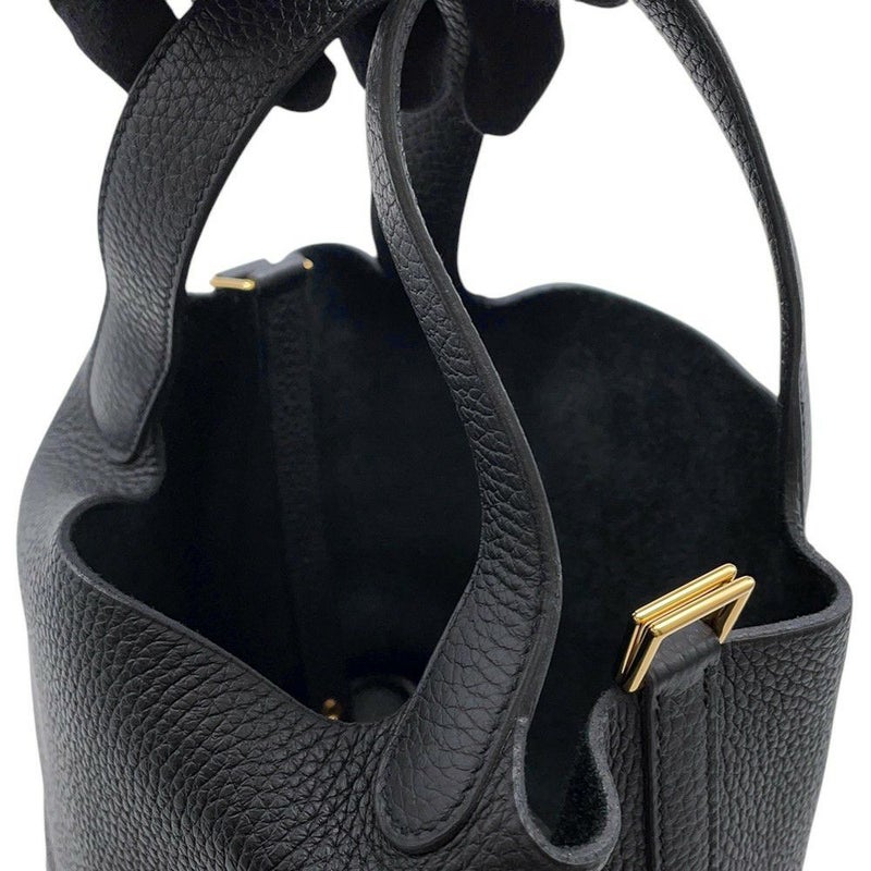 エルメス ハンドバッグ ピコタンロックPM ブラック/ゴールド金具 トリヨンクレマンス Z刻印 黒