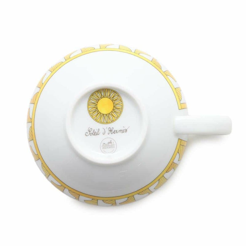 エルメス ティーカップ ソーサー ソレイユ 2客セット 200ml HERMES 食器 陶器 ギフト ポーセリン 白