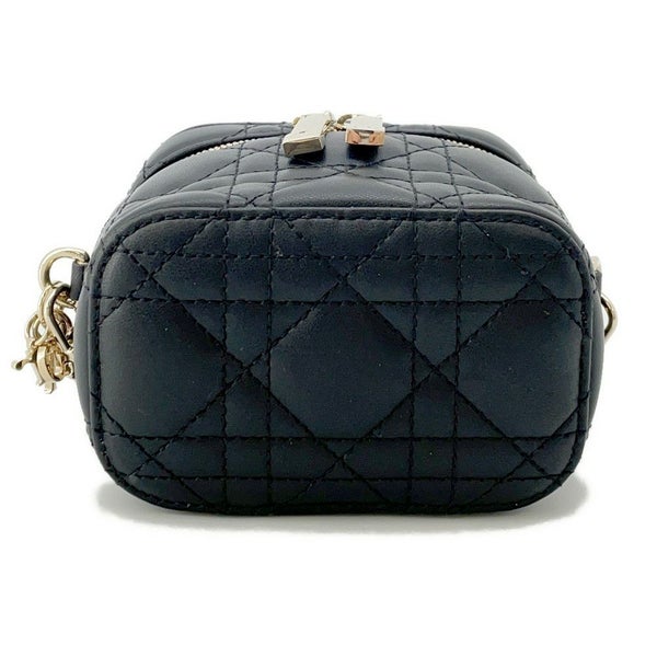 クリスチャン・ディオール ハンドバッグ カナージュ マイクロ バニティバッグ ラムスキン M0505OWEV Christian Dior 2way 黒