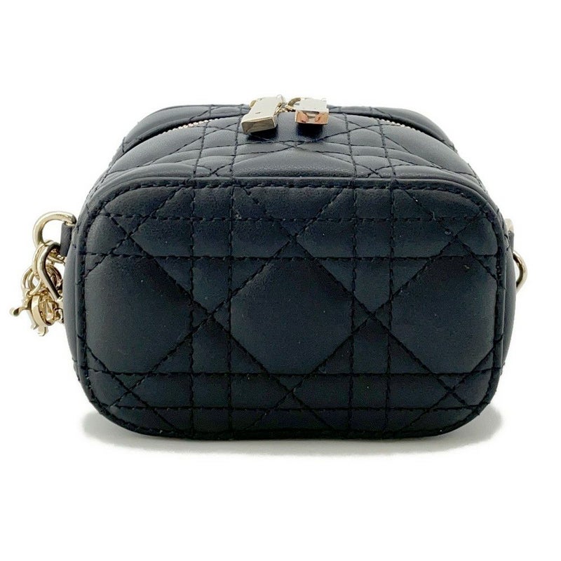 クリスチャン・ディオール ハンドバッグ カナージュ マイクロ バニティバッグ ラムスキン M0505OWEV Christian Dior 2way 黒