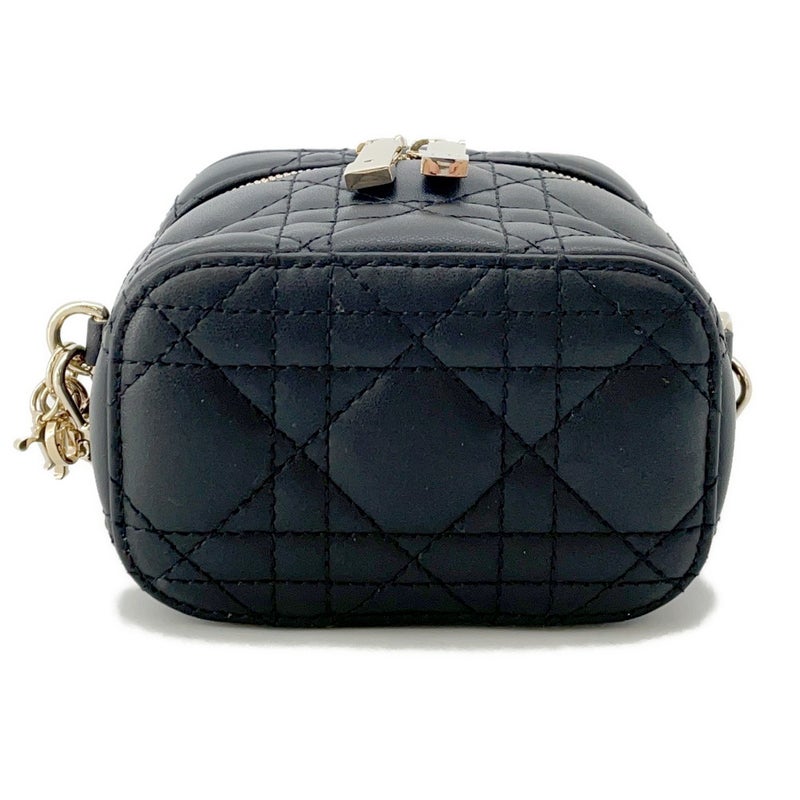 クリスチャン・ディオール ハンドバッグ カナージュ マイクロ バニティバッグ ラムスキン M0505OWEV Christian Dior 2way 黒