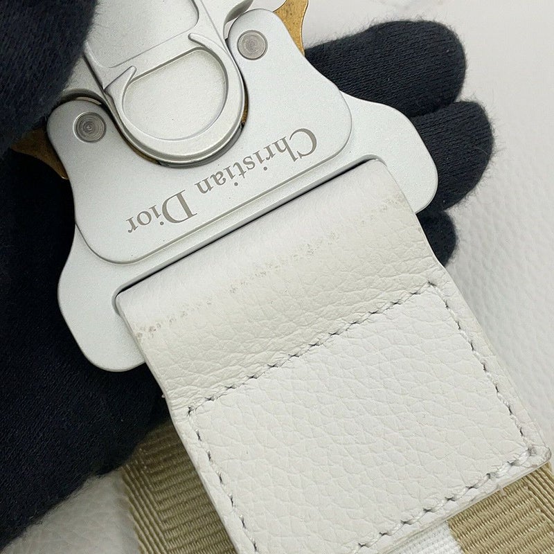 クリスチャン・ディオール ボディバッグ サドルバッグ レザー Christian Dior 白 限定