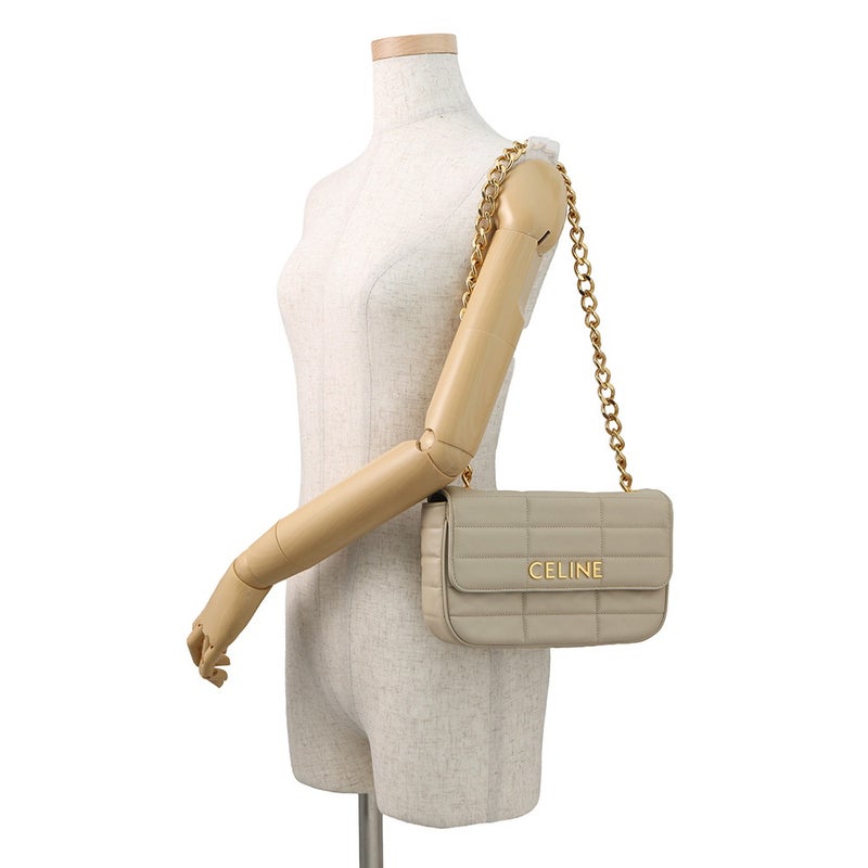 セリーヌ チェーンショルダーバッグ マトラッセ モノクローム 111273EPZ CELINE ワンショルダー