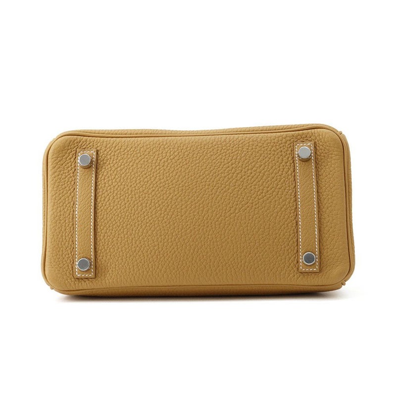 エルメス バーキン25 ナチュラルサブレ/シルバー金具 トゴ W刻印 HERMES Birkin ハンドバッグ