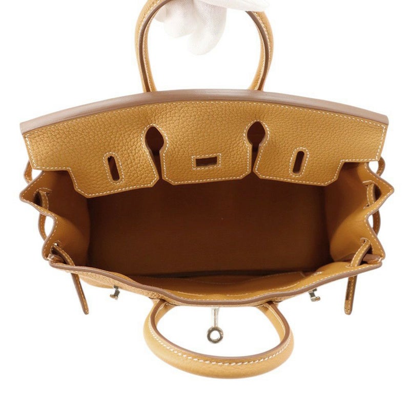 エルメス バーキン25 ナチュラルサブレ/シルバー金具 トゴ W刻印 HERMES Birkin ハンドバッグ