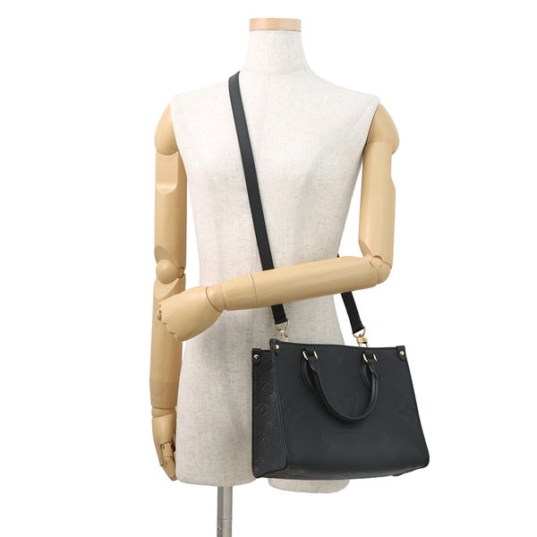 ルイヴィトン ハンドバッグ モノグラム・アンプラント オンザゴーPM M45653 黒 ブラック 2way