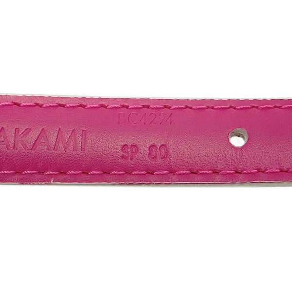 ルイヴィトン ベルト モノグラム・マルチカラー LV TM 15MM リバーシブル サイズ80 M8992U LOUIS VUITTON 村上隆 白