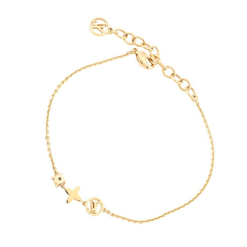 ルイヴィトン ブレスレット モノグラム・フラワー ブラスレ・プティ ルイ M00374 LOUIS VUITTON LVサークル ストラス