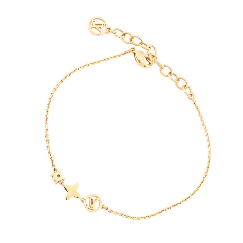 ルイヴィトン ブレスレット モノグラム・フラワー ブラスレ・プティ ルイ M00374 LOUIS VUITTON LVサークル ストラス
