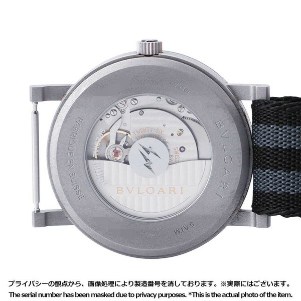 ブルガリ ブルガリブルガリ フラグメント スペシャルエディション BB41S/103443 BVLGARI 腕時計 黒文字盤