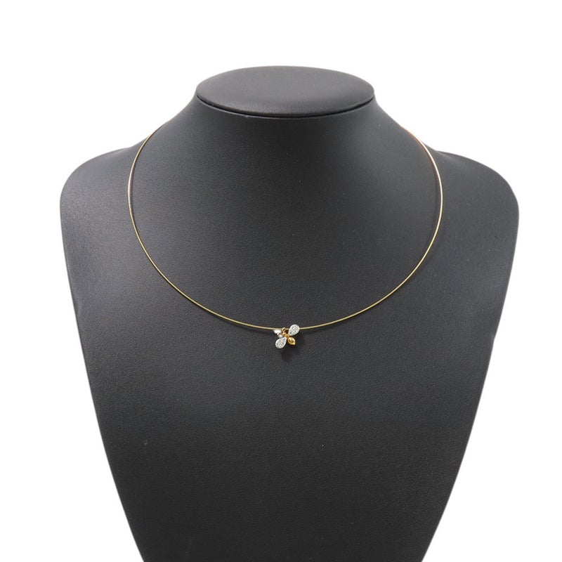 ギメル ネックレス 蜂モチーフ ダイヤモンド 計0.145ct K18YGイエローゴールド/Pt950プラチナ gimel ハチ ジュエリー