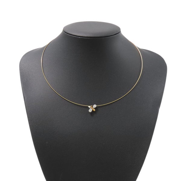 ギメル ネックレス 蜂モチーフ ダイヤモンド 計0.145ct K18YGイエローゴールド/Pt950プラチナ gimel ハチ ジュエリー