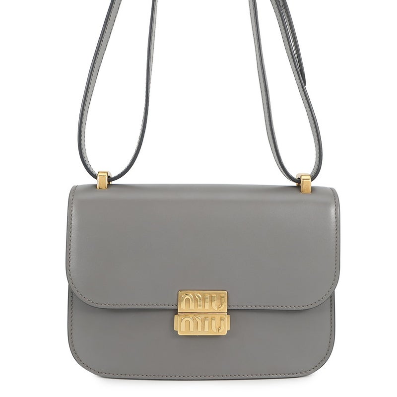 ミュウミュウ ショルダーバッグ ロゴ レザー 5BD254 MIUMIU 2way