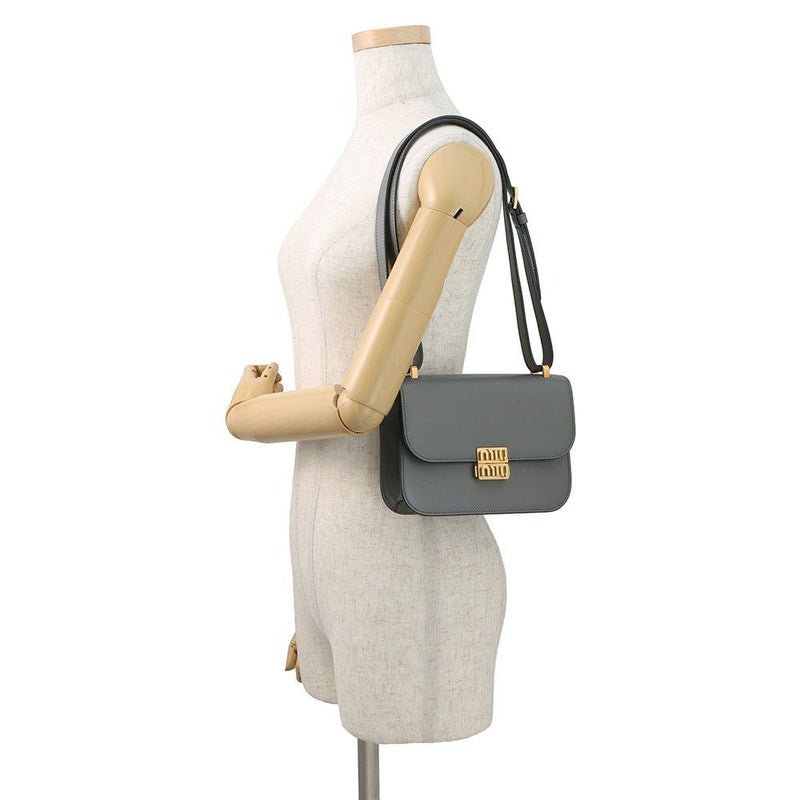 ミュウミュウ ショルダーバッグ ロゴ レザー 5BD254 MIUMIU 2way