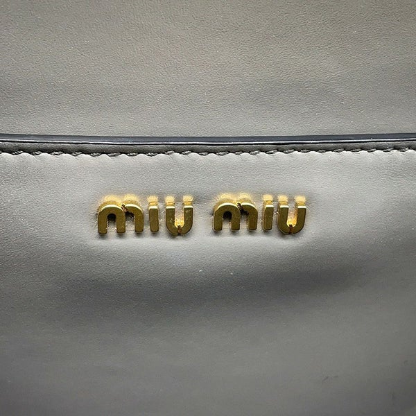 ミュウミュウ ショルダーバッグ ロゴ レザー 5BD254 MIUMIU 2way