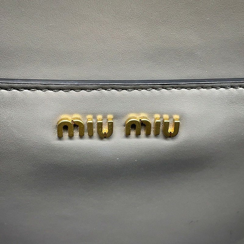 ミュウミュウ ショルダーバッグ ロゴ レザー 5BD254 MIUMIU 2way