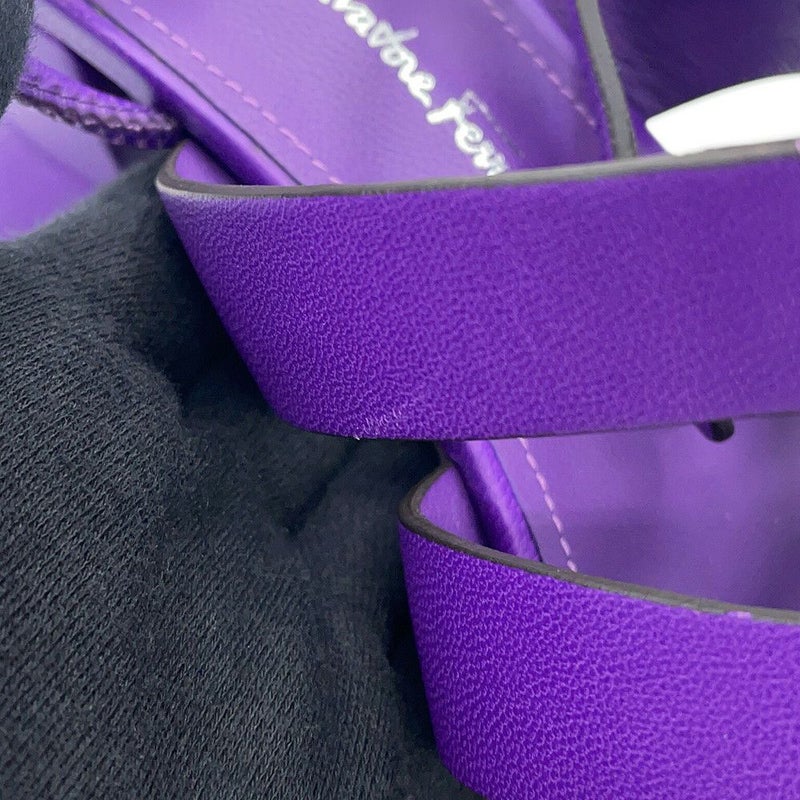 サルヴァトーレ・フェラガモ サンダル 編み上げ レディースサイズ7D Ferragamo 靴