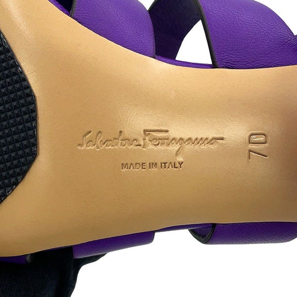 サルヴァトーレ・フェラガモ サンダル 編み上げ レディースサイズ7D Ferragamo 靴