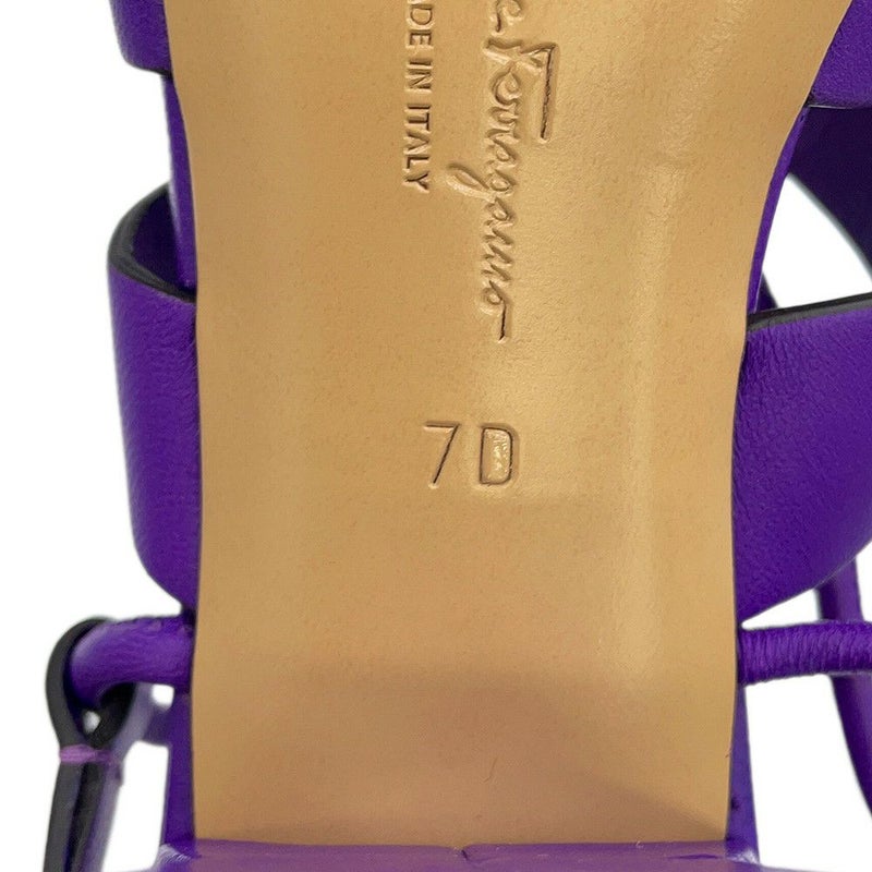 サルヴァトーレ・フェラガモ サンダル 編み上げ レディースサイズ7D Ferragamo 靴