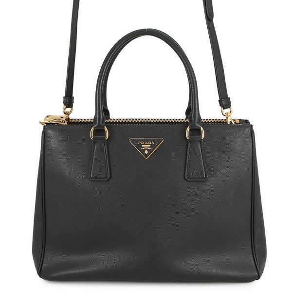 プラダ ハンドバッグ ガレリア サフィアーノ レザー ラージ 1BA274 PRADA 2wayショルダーバッグ 黒