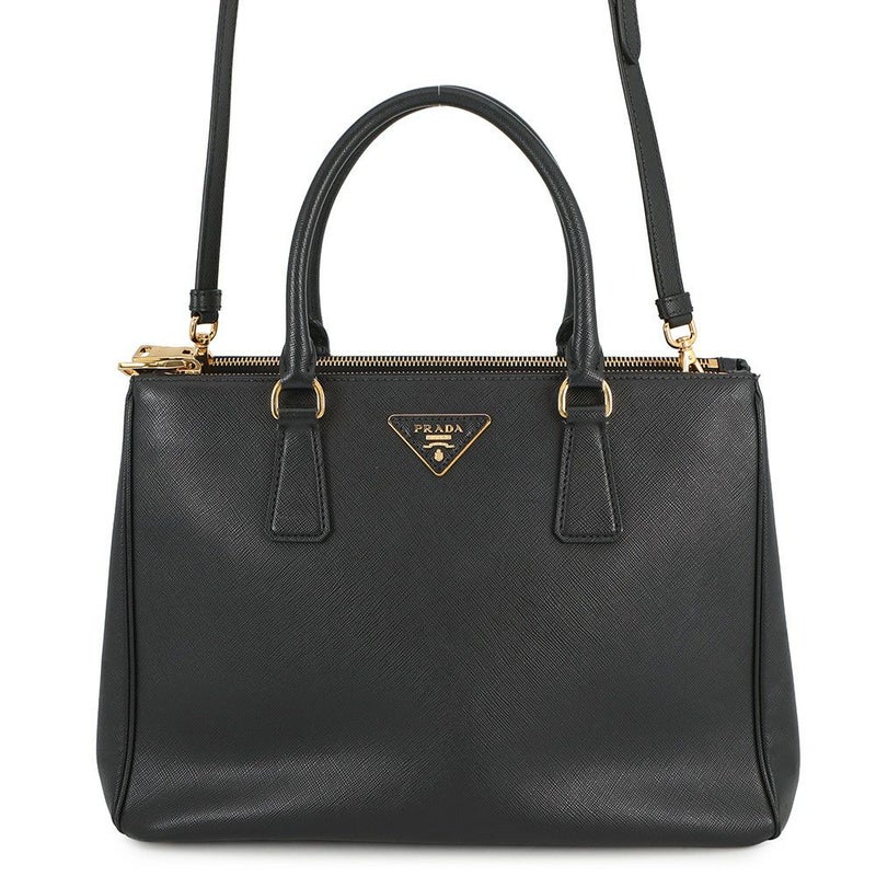 プラダ ハンドバッグ ガレリア サフィアーノ レザー ラージ 1BA274 PRADA 2wayショルダーバッグ 黒