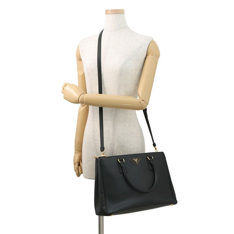 プラダ ハンドバッグ ガレリア サフィアーノ レザー ラージ 1BA274 PRADA 2wayショルダーバッグ 黒