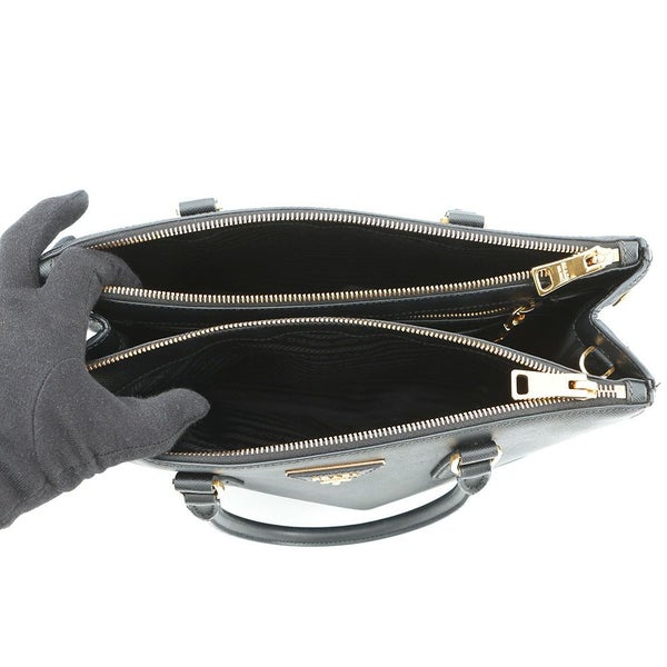 プラダ ハンドバッグ ガレリア サフィアーノ レザー ラージ 1BA274 PRADA 2wayショルダーバッグ 黒