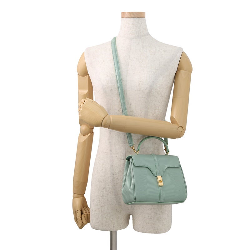 セリーヌ ハンドバッグ 16セーズ ミニ リザード 197984 CELINE 2wayショルダーバッグ