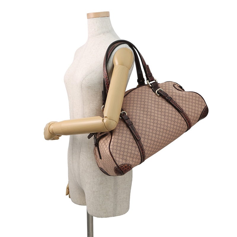 セリーヌ ショルダーバッグ マカダム キャンバス/型押しレザー 160722AJB CELINE　ハンドバッグ