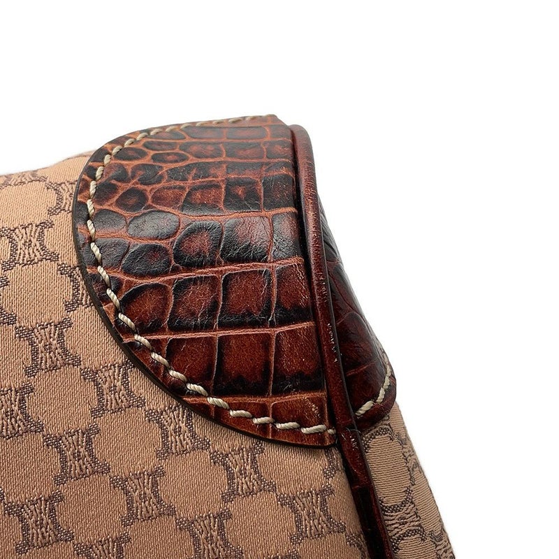 セリーヌ ショルダーバッグ マカダム キャンバス/型押しレザー 160722AJB CELINE　ハンドバッグ