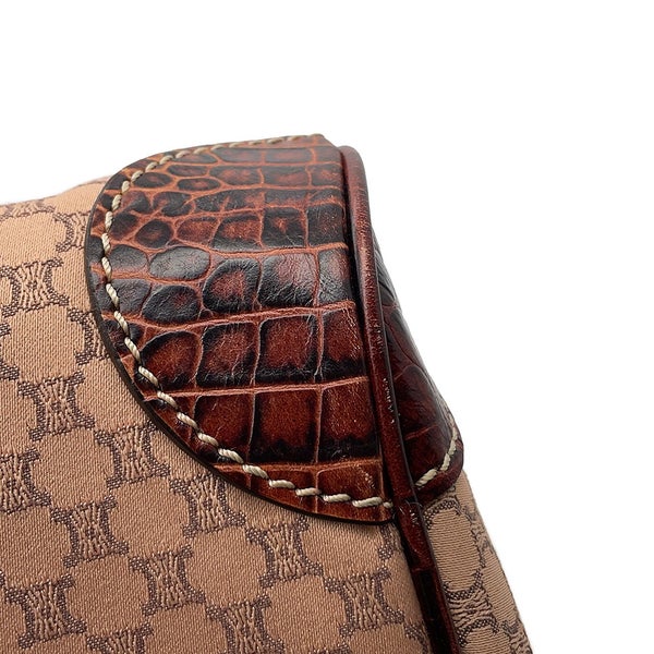 セリーヌ ショルダーバッグ マカダム キャンバス/型押しレザー 160722AJB CELINE　ハンドバッグ