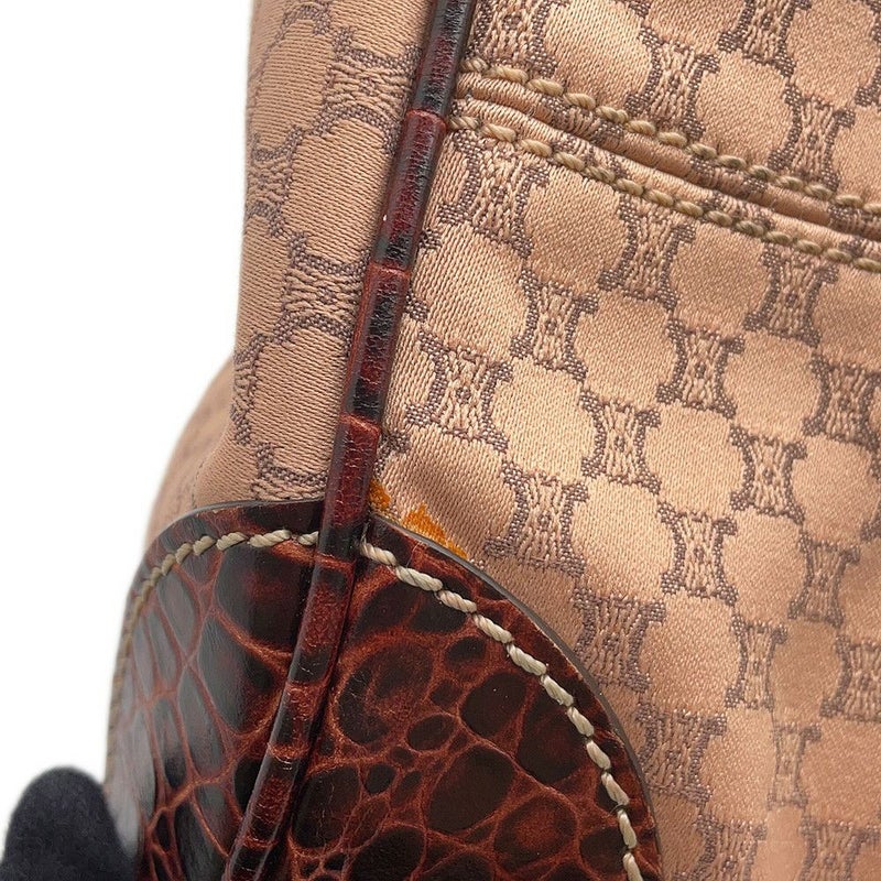 セリーヌ ショルダーバッグ マカダム キャンバス/型押しレザー 160722AJB CELINE　ハンドバッグ