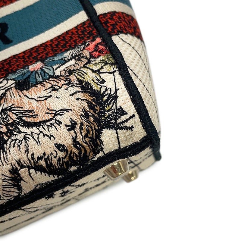 ディオール ハンドバッグ LADY D-LITE ミディアム キャンバス M0565ORHP Christian Dior 2way 白