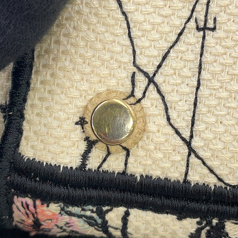 ディオール ハンドバッグ LADY D-LITE ミディアム キャンバス M0565ORHP Christian Dior 2way 白