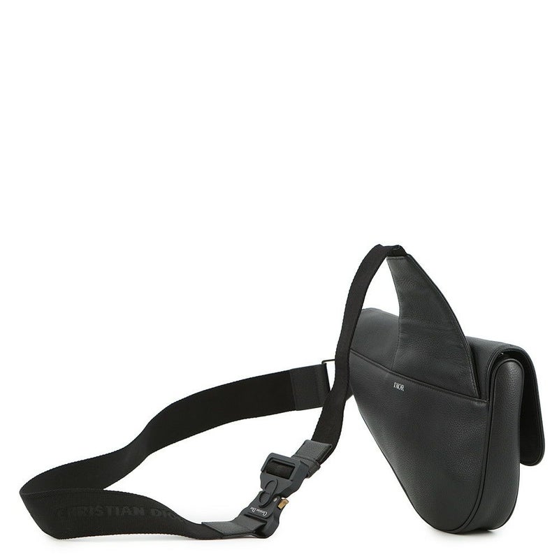 クリスチャン・ディオール ボディバッグ サドルバッグ カーフレザー 1ADPO093YMJ Christian Dior 黒