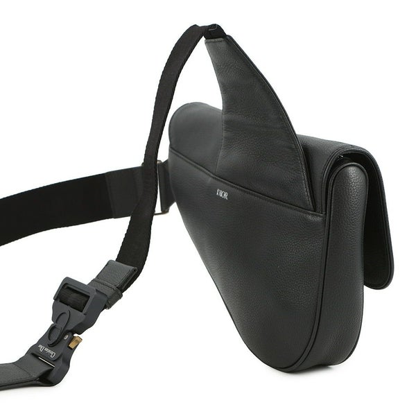 クリスチャン・ディオール ボディバッグ サドルバッグ カーフレザー 1ADPO093YMJ Christian Dior 黒