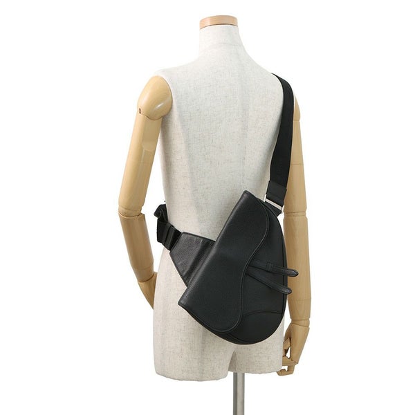 クリスチャン・ディオール ボディバッグ サドルバッグ カーフレザー 1ADPO093YMJ Christian Dior 黒