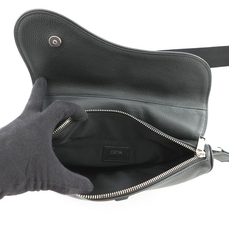 クリスチャン・ディオール ボディバッグ サドルバッグ カーフレザー 1ADPO093YMJ Christian Dior 黒