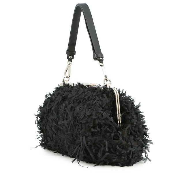 マルニ ハンドバッグ ファブリック レザー MARNI 2way 黒