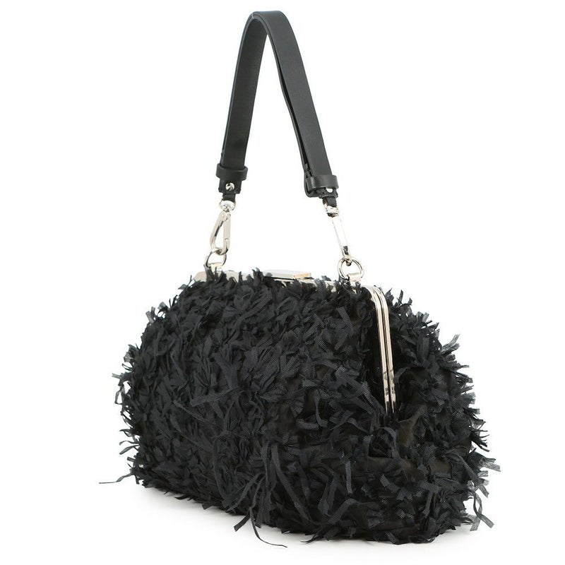 マルニ ハンドバッグ ファブリック レザー MARNI 2way 黒