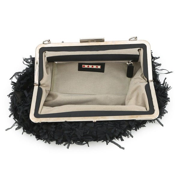 マルニ ハンドバッグ ファブリック レザー MARNI 2way 黒