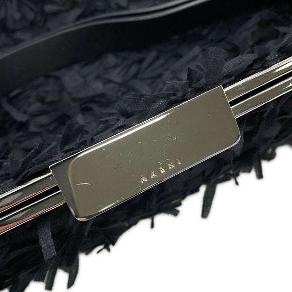 マルニ ハンドバッグ ファブリック レザー MARNI 2way 黒