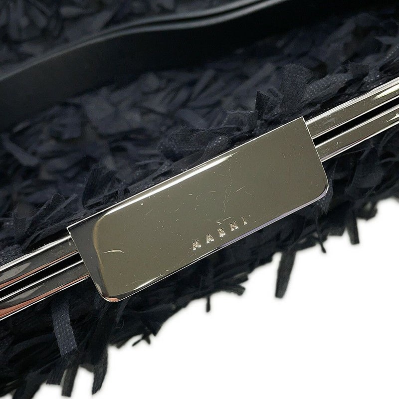 マルニ ハンドバッグ ファブリック レザー MARNI 2way 黒