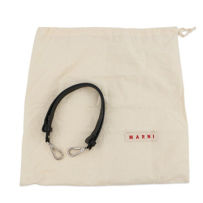 マルニ ハンドバッグ ファブリック レザー MARNI 2way 黒