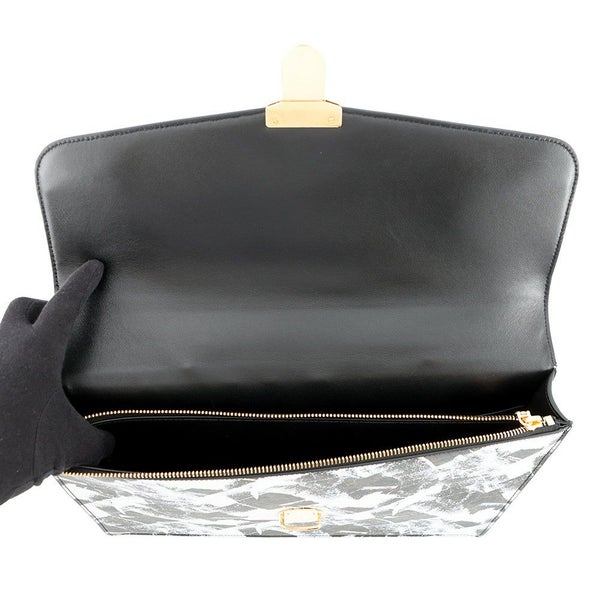 セリーヌ ビジネスバッグ トリオンフ ブリーフケース PVC/レザー CELINE 2wayショルダーバッグ 白 黒