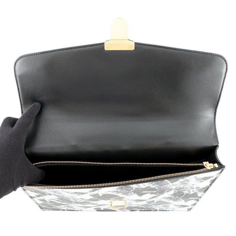 セリーヌ ビジネスバッグ トリオンフ ブリーフケース PVC/レザー CELINE 2wayショルダーバッグ 白 黒