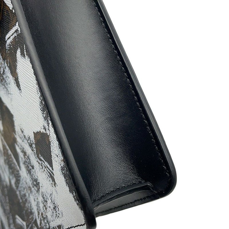 セリーヌ ビジネスバッグ トリオンフ ブリーフケース PVC/レザー CELINE 2wayショルダーバッグ 白 黒